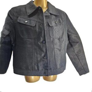Lauren jean co black metallic jean jacket size L